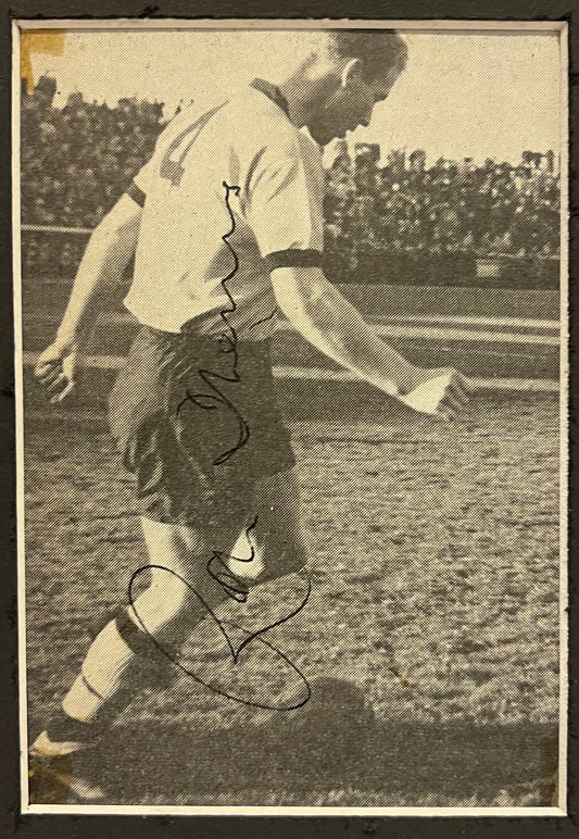 RON FLOWERS WOLVES ENGLAND LEGEND HAND SIGNED NEWSPAPER PHOTO WITH COA