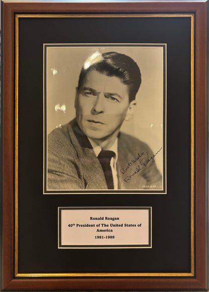 Ronald Reagan, Former U.S President, Hand Signed Mounted Photo Presentation, With COA