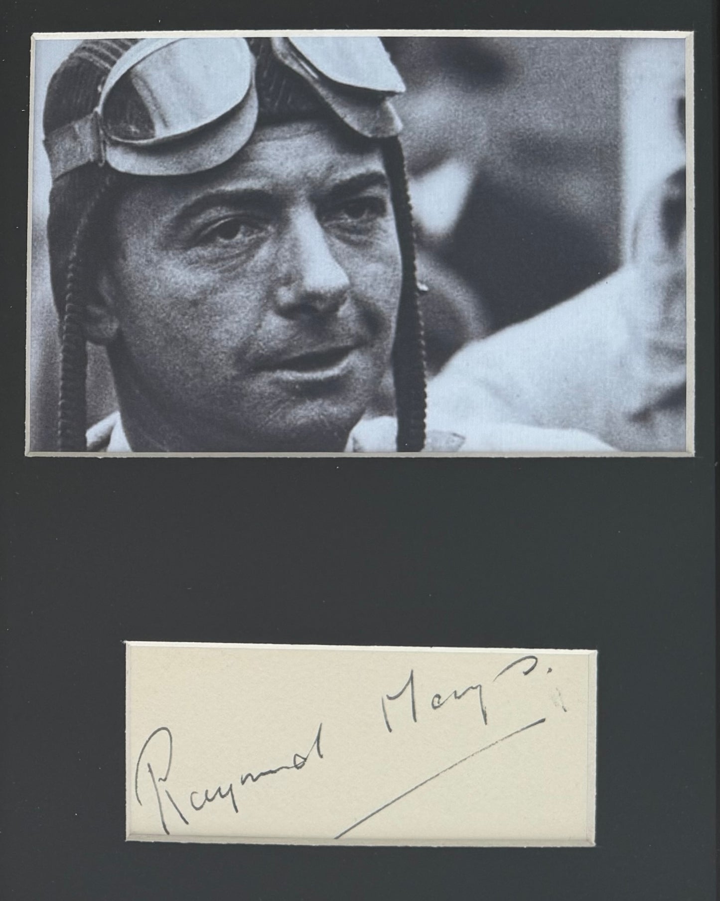 Raymond Mays, Grand Prix Driver/Principle, Hand Signed Card Presentation With COA