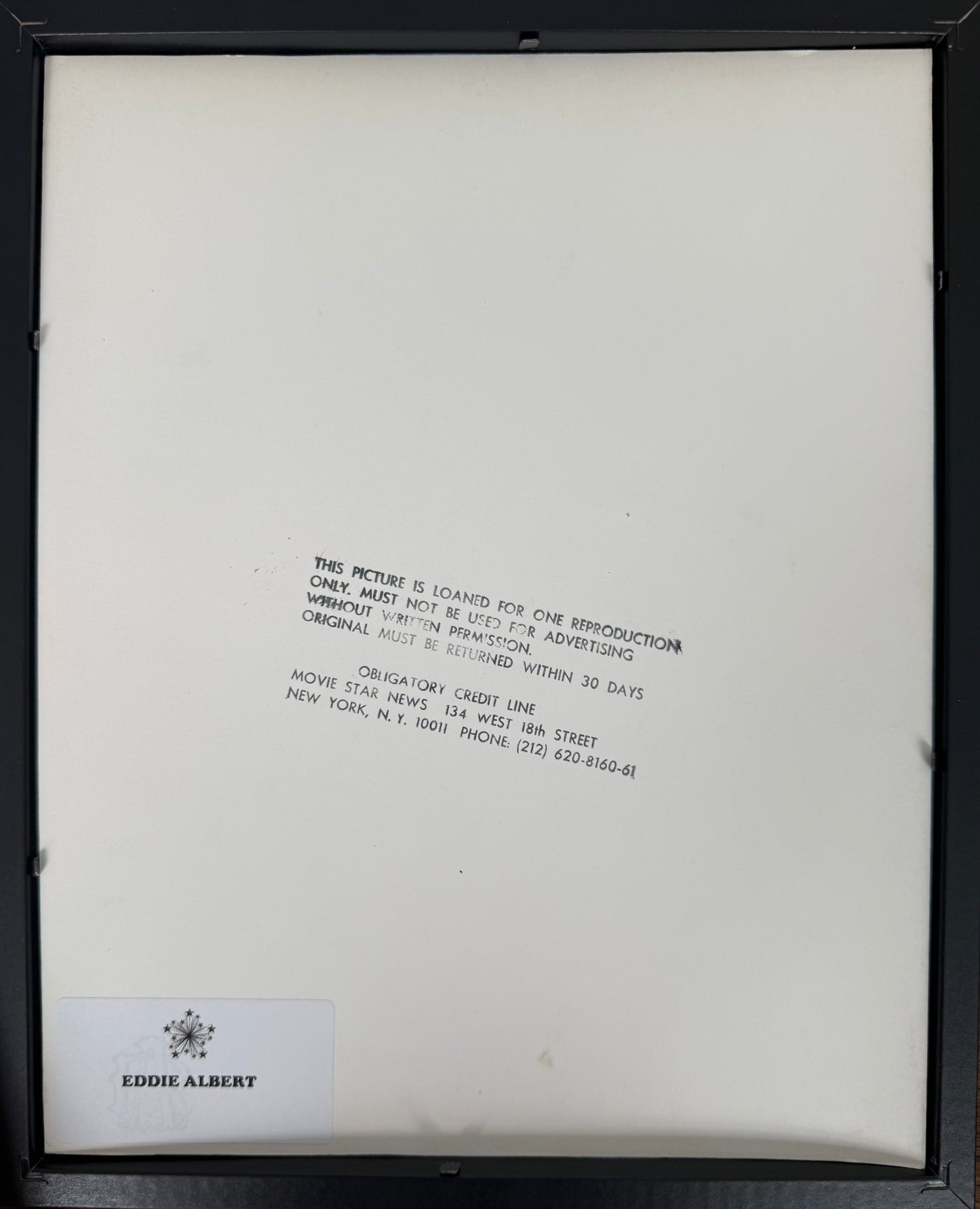 Eddie Albert, Hand Signed Framed, Mounted Original Publicity Photo With COA