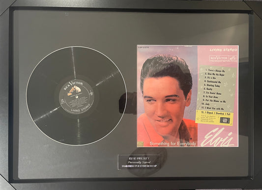 ELVIS PRESLEY SIGNED ALBUM COVER FRAMED AND MOUNTED WITH COA