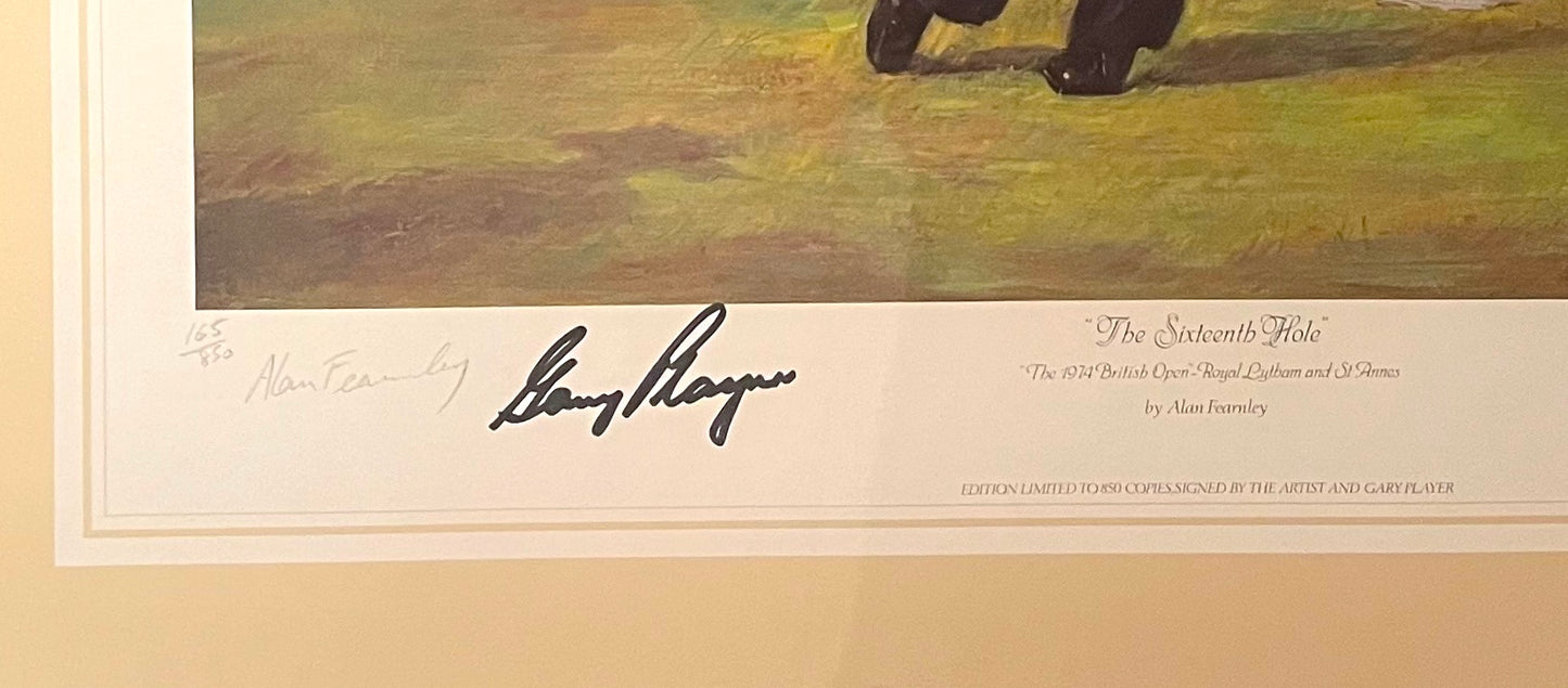 GARY PLAYER 'THE OPEN' HAND SIGNED GOLF PRINT WITH COA