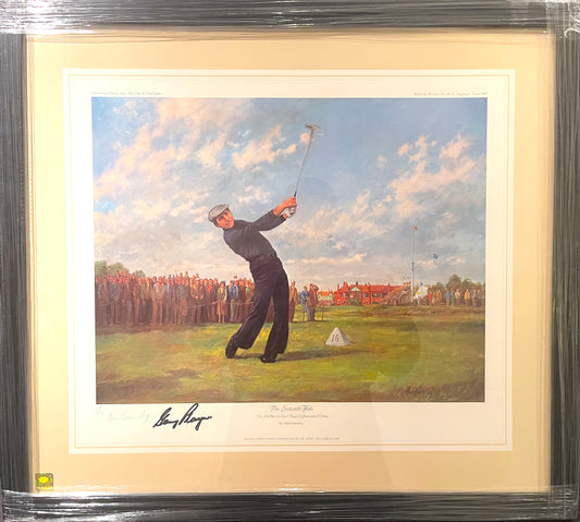 GARY PLAYER 'THE OPEN' HAND SIGNED GOLF PRINT WITH COA