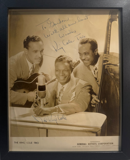Nat King Cole, Singer, Actor, Hand Signed Framed Photo & AFTAL Member COA
