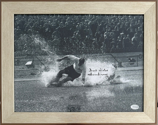 Tom Finney, PNE England Legend, Hand Signed Framed Photo & AFTAL COA