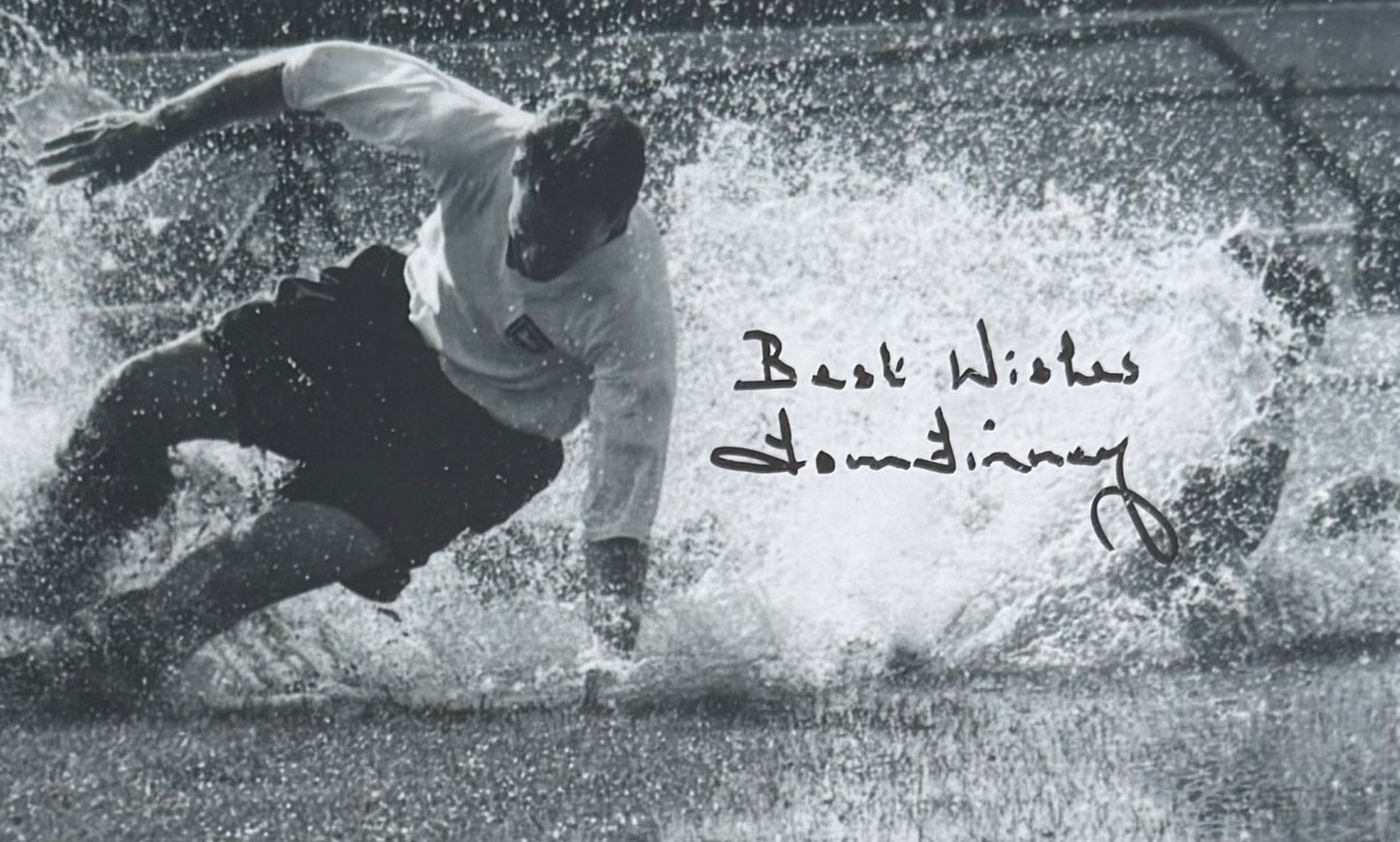 Tom Finney, PNE England Legend, Hand Signed Framed Photo & AFTAL COA