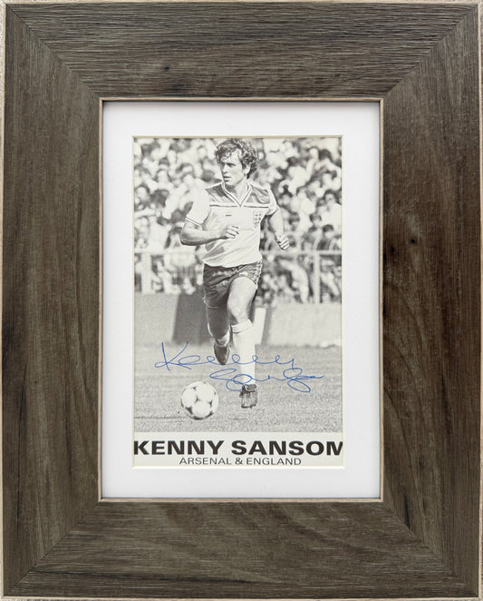 Kenny Sansom, Arsenal Legend, Hand Signed England Photo With COA