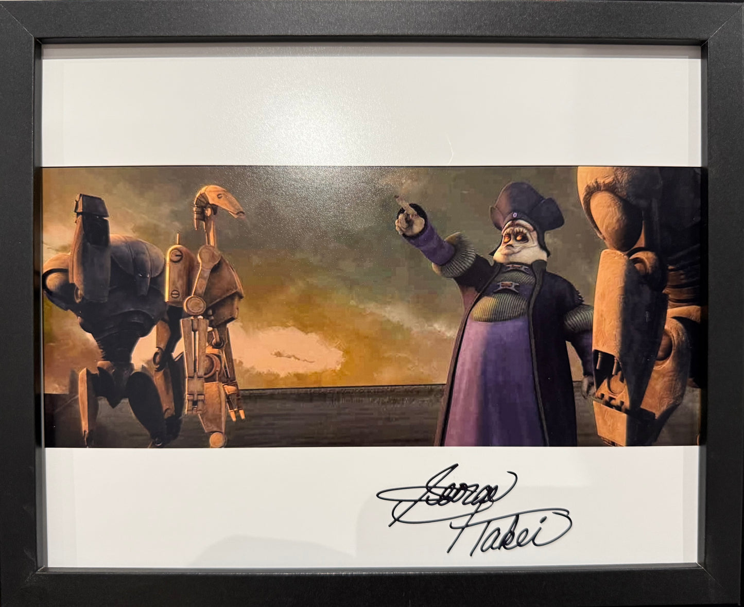 George Takei, Star Wars 'Lok Durd', The Clone Wars Hand Signed Framed Photo & COA
