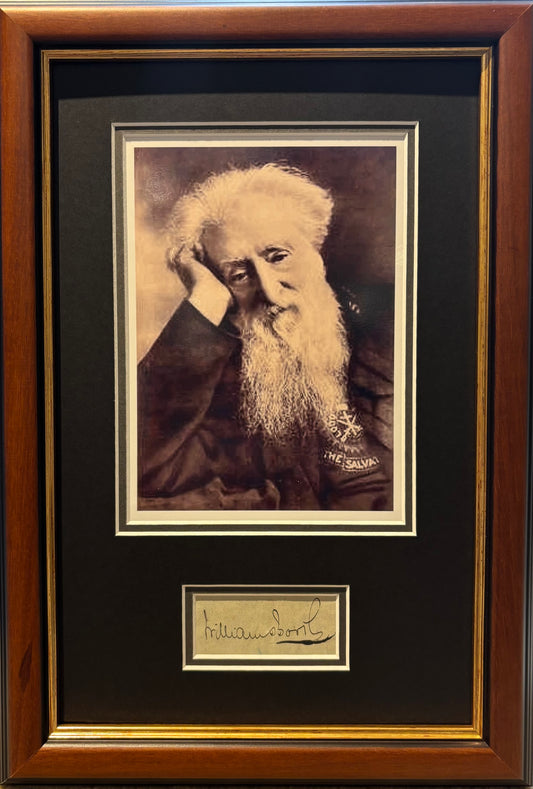 William Booth, Salvation Army Founder, Hand Signed Card Presentation & Stanley Gibbons COA