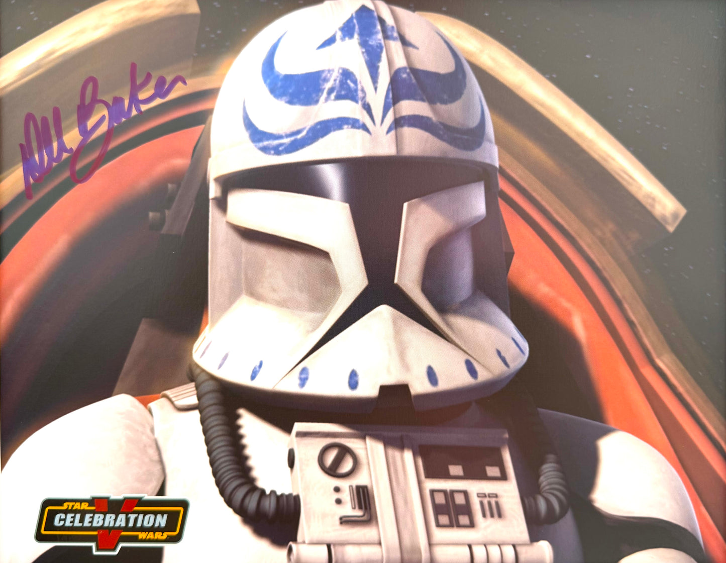 Dee Bradley Baker, Star Wars 'Captain Rex', The Clone Wars Hand Signed Framed Photo & COA
