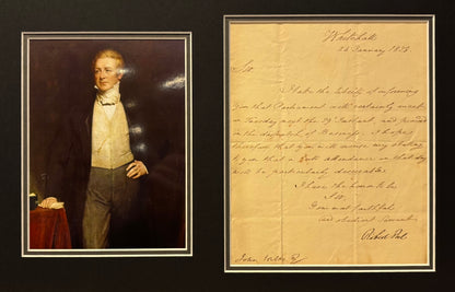 Sir Robert Peel, Former British Prime Minister, Hand Signed Letter With COA