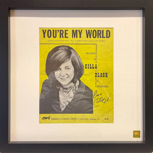 CILLA BLACK HAND SIGNED SONG SHEET WITH COA