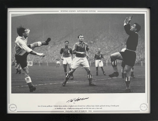 Nat Lofthouse, Bolton Wanderers Legend, Hand Signed Limited Edition Print & AFTAL COA