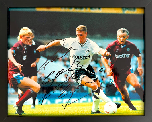Paul Gascoigne, England, Newcastle United, Spurs, Hand Signed Framed Photo & COA