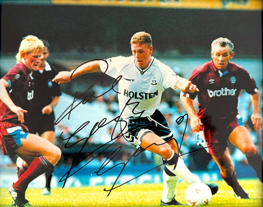 Paul Gascoigne, England, Newcastle United, Spurs, Hand Signed Framed Photo & COA