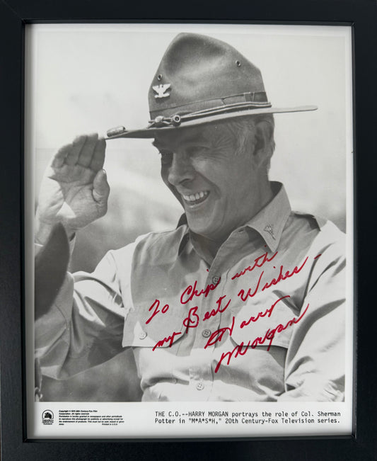 Harry Morgan Hand Signed MASH Publicity Photo (Framed 25cm x 20cm) & COA