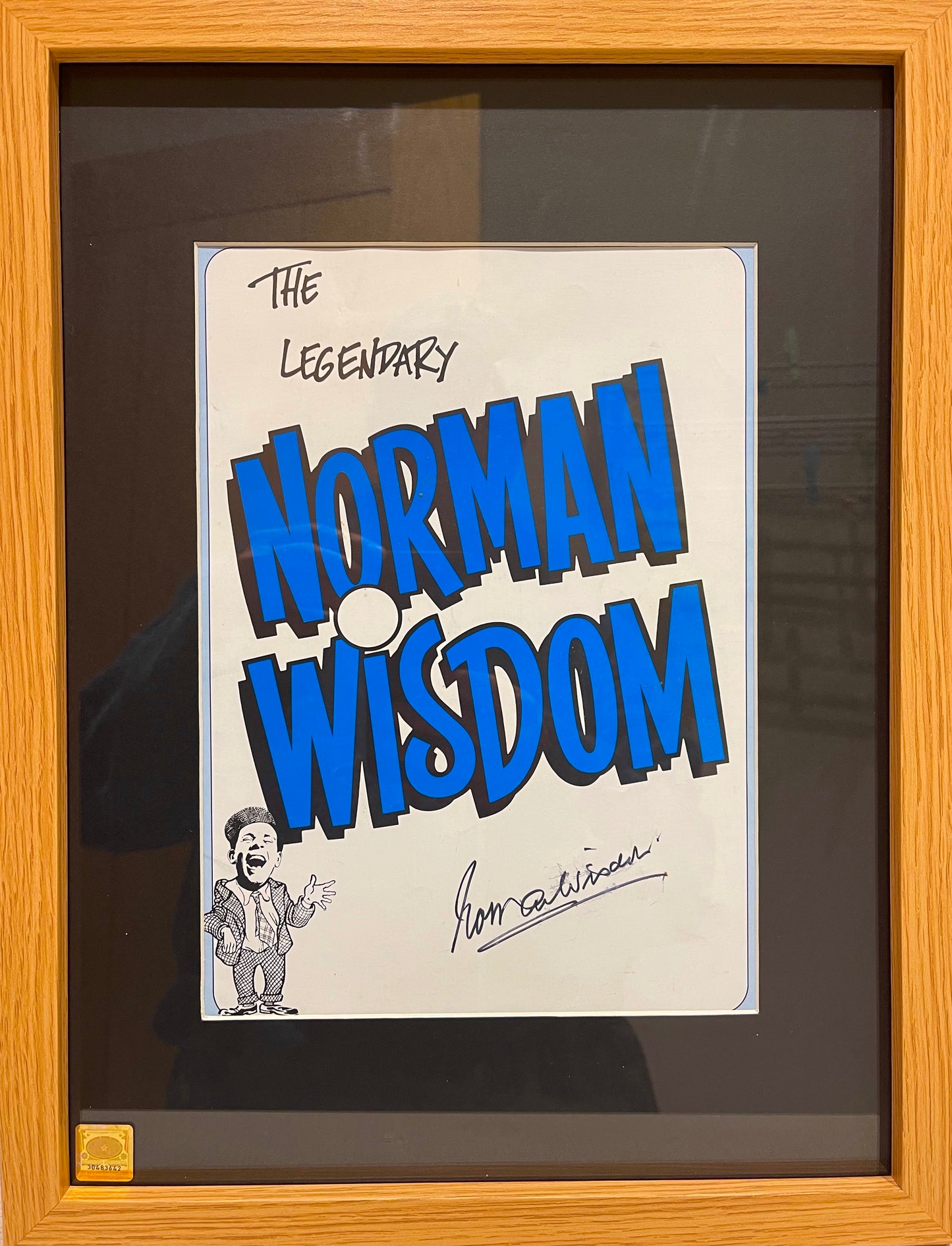 SIR NORMAN WISDOM HAND SIGNED PROGRAM WITH COA 16 x 12 INCH