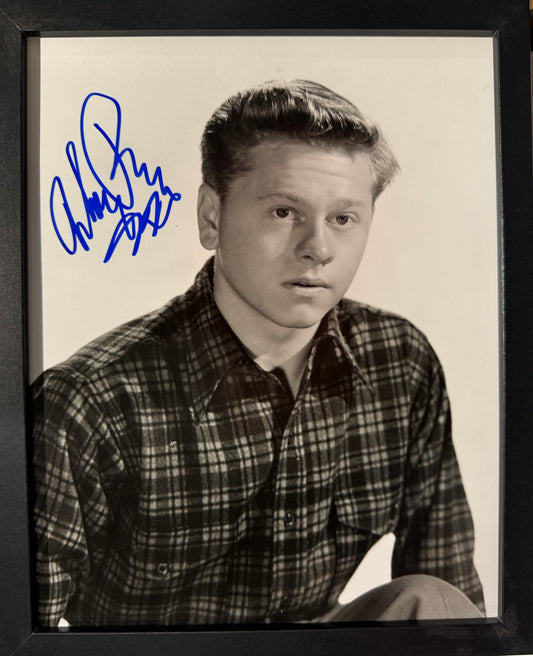 Mickey Rooney, Hand Signed Framed Original Publicity Photo With COA