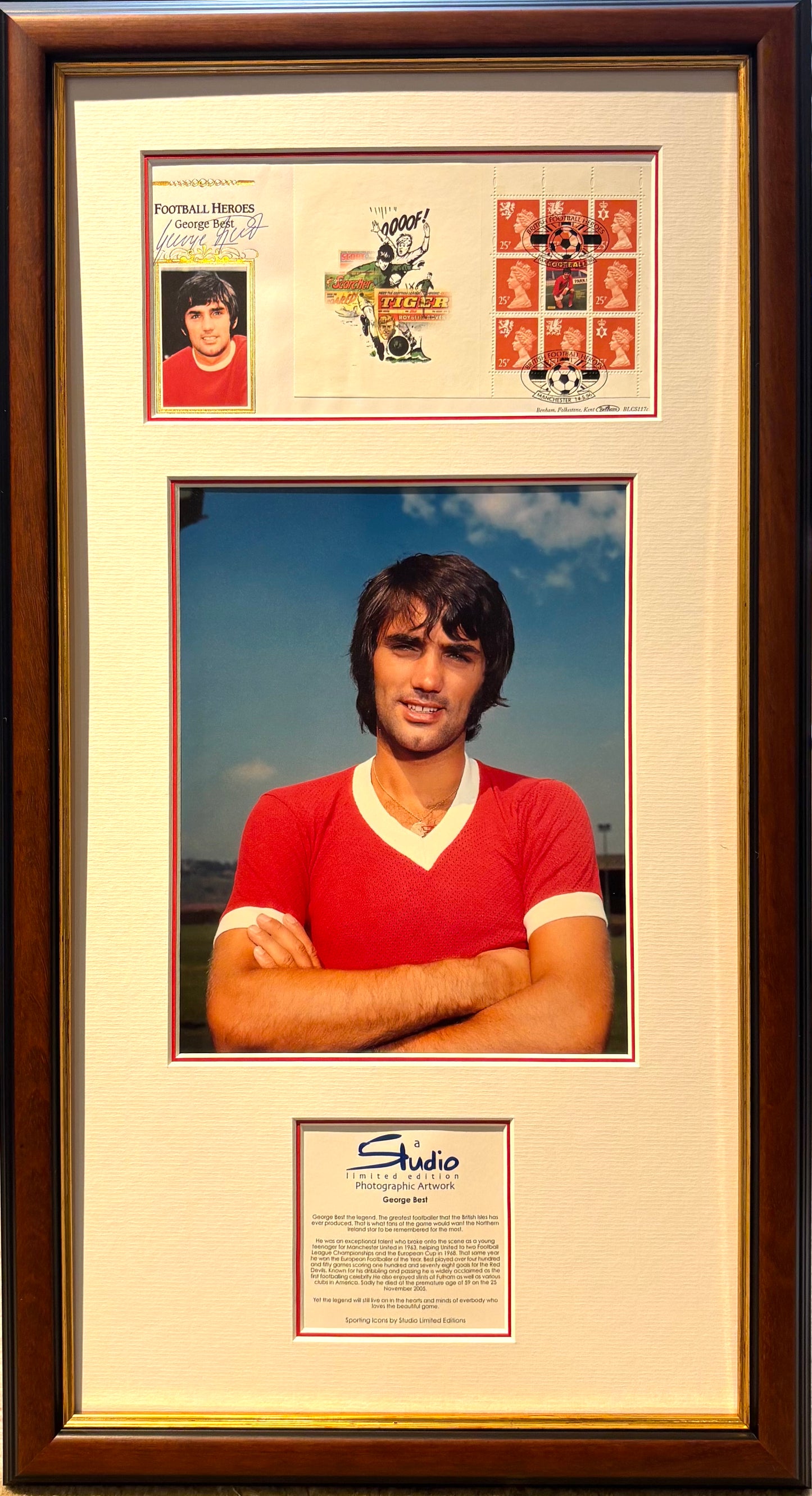 George Best, Manchester United, Stunning Hand Signed FDC Presentation With COA