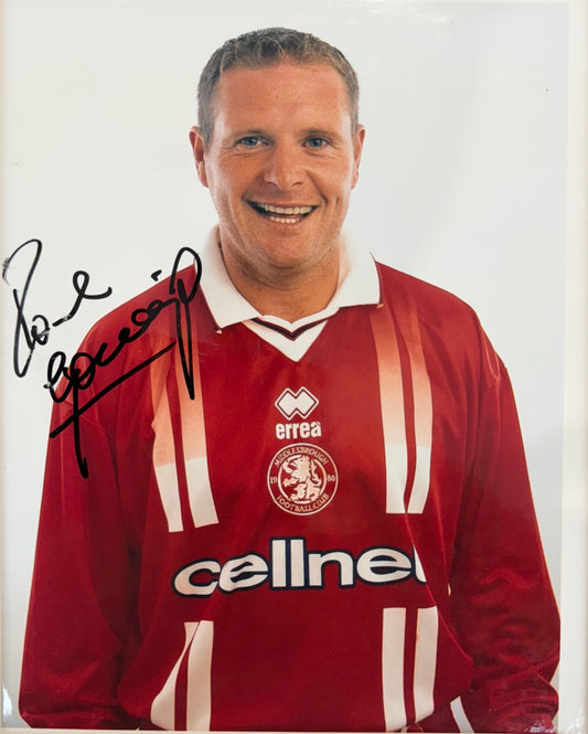 Paul Gascoigne, Middlesborough, England, Newcastle United, Spurs, Hand Signed Framed Photo & COA