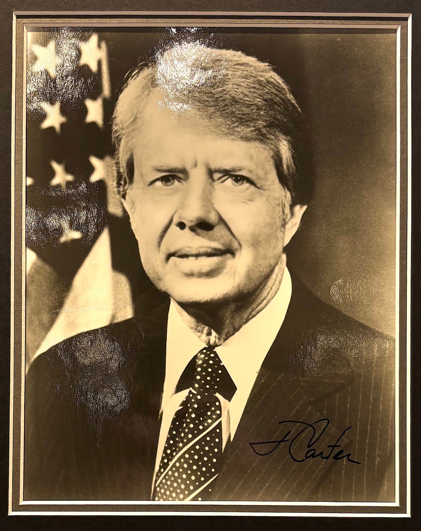 Jimmy Carter, Former President, Hand Signed Photo Presentation, With COA