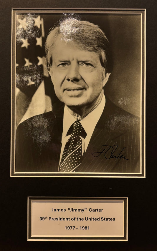 Jimmy Carter, Former President, Hand Signed Photo Presentation, With COA