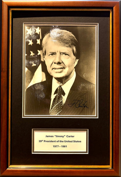 Jimmy Carter, Former President, Hand Signed Photo Presentation, With COA