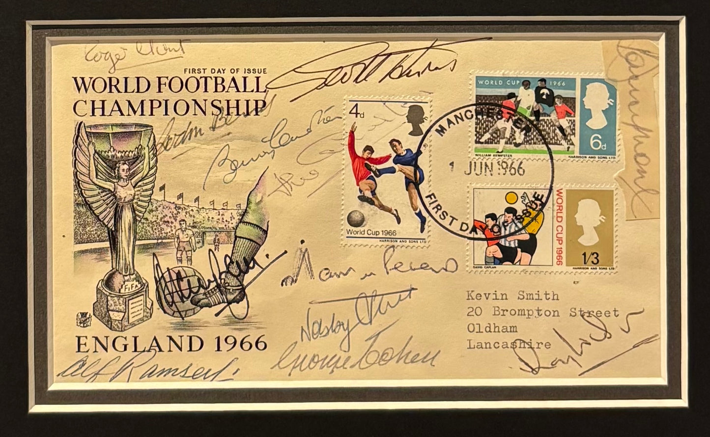 England 1966 Full Team (and Ramsey) Signed FDC First Day Cover & COA