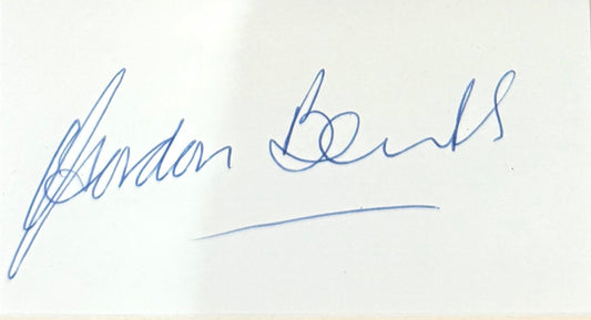 Gordon Banks, England 1966 World Cup Hero, Hand Signed Card Presentation & AFTAL Member COA