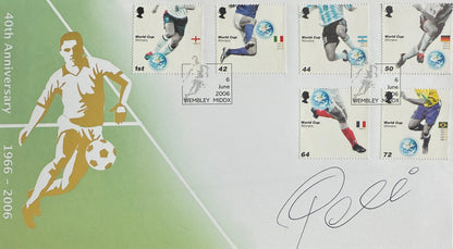 Pele - Hand Signed Framed Limited Edition 'Buckingham' FDC (First Day Cover) Presentation COA
