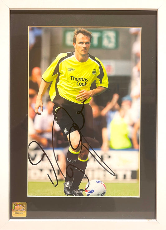 DIETMAR HAMANN HAND SIGNED MANCHESTER CITY PHOTO WITH COA