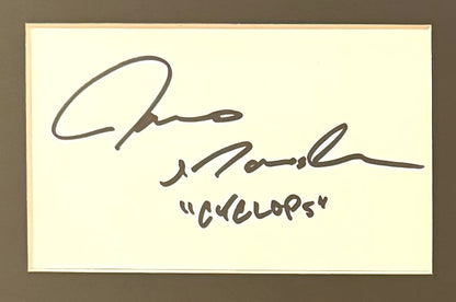 James Marsden, X-Men Hand Signed Framed Mounted Card & Original Publicity Photo & COA