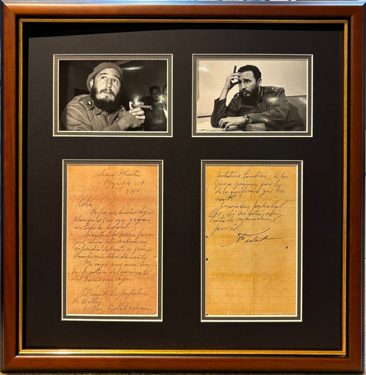 Fidel Castro, Former Cuban President, Hand Signed Letter Presentation & AFTAL COA