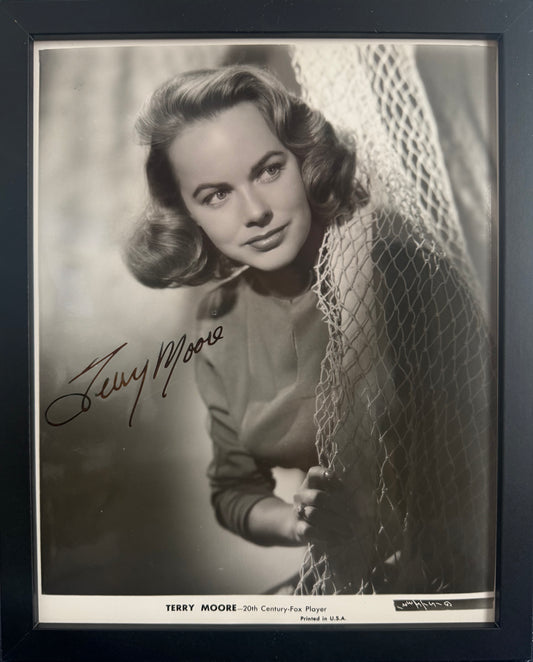 Terry Moore, Amercian Actress, Hand Signed Official Film Photo & COA