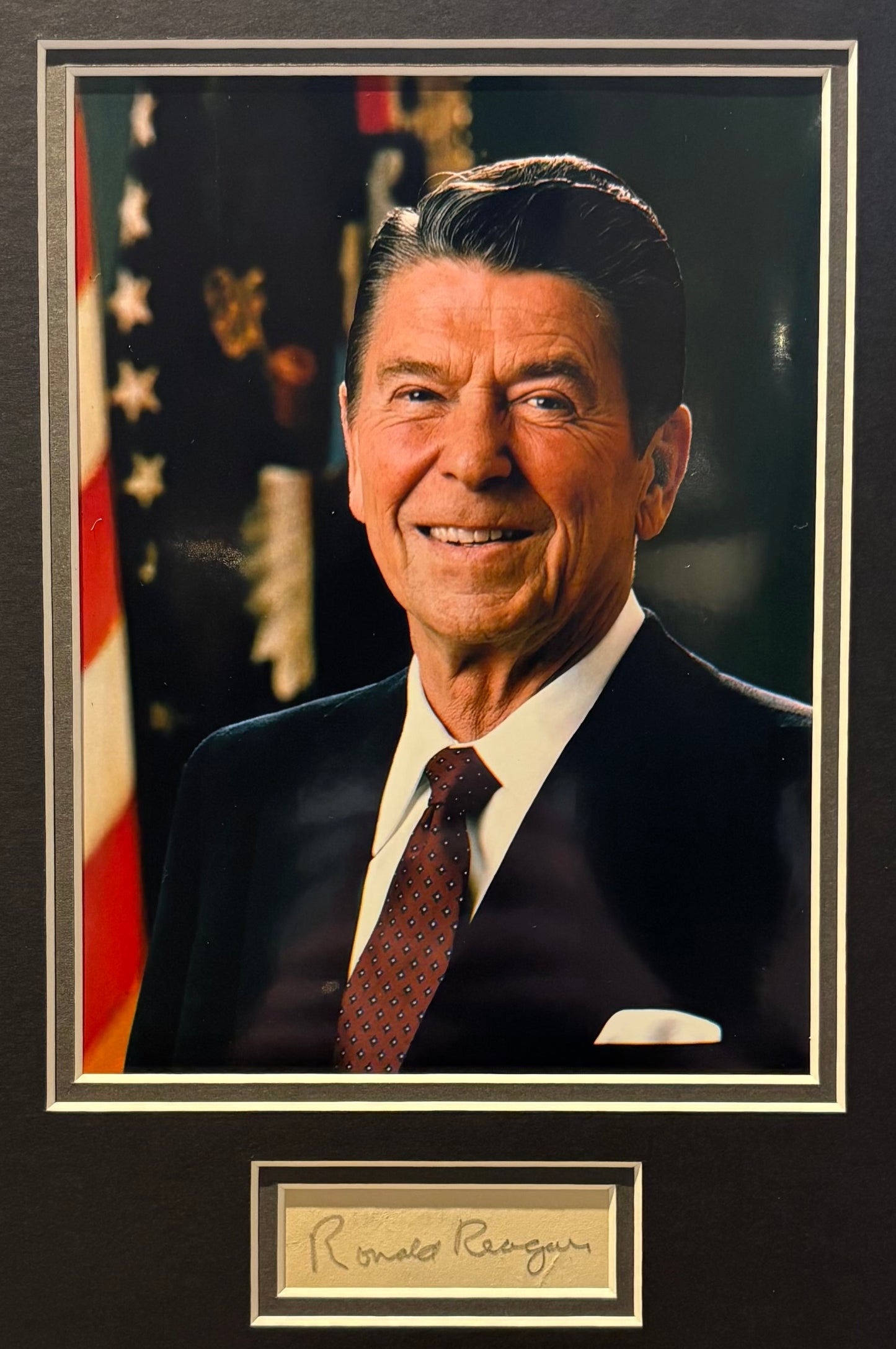 Ronald Reagan, Former U.S President, Hand Signed Photo Presentation, With AFTAL COA