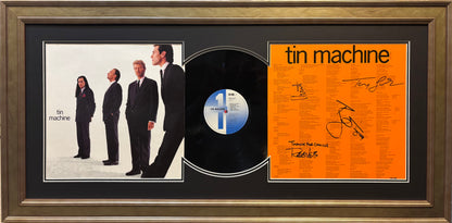 David Bowie, Tin Machine, Full Band Hand Signed Framed 98x48cm Album Presentation & COA