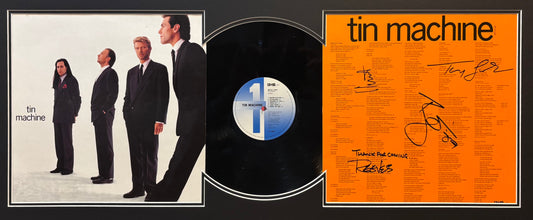 David Bowie, Tin Machine, Full Band Hand Signed Framed 98x48cm Album Presentation & COA