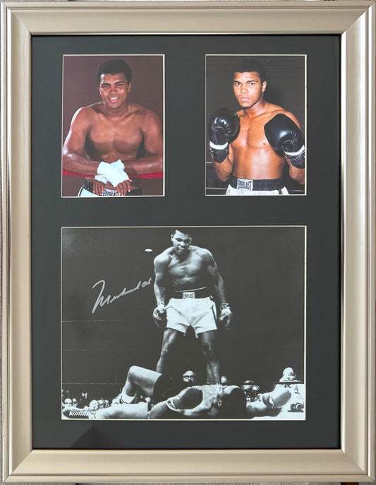 Muhammad Ali, 'The Greatest'. Hand Signed Mounted Photo Presentation & COA