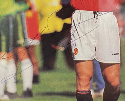 JAAP STAM MANCHESTER UNITED HAND SIGNED FRAMED PHOTO WITH COA