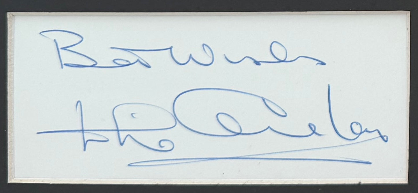 Sir Jack Charlton Hand Signed Card & Photo Presentation with COA