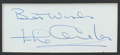 Sir Jack Charlton Hand Signed Card & Photo Presentation with COA