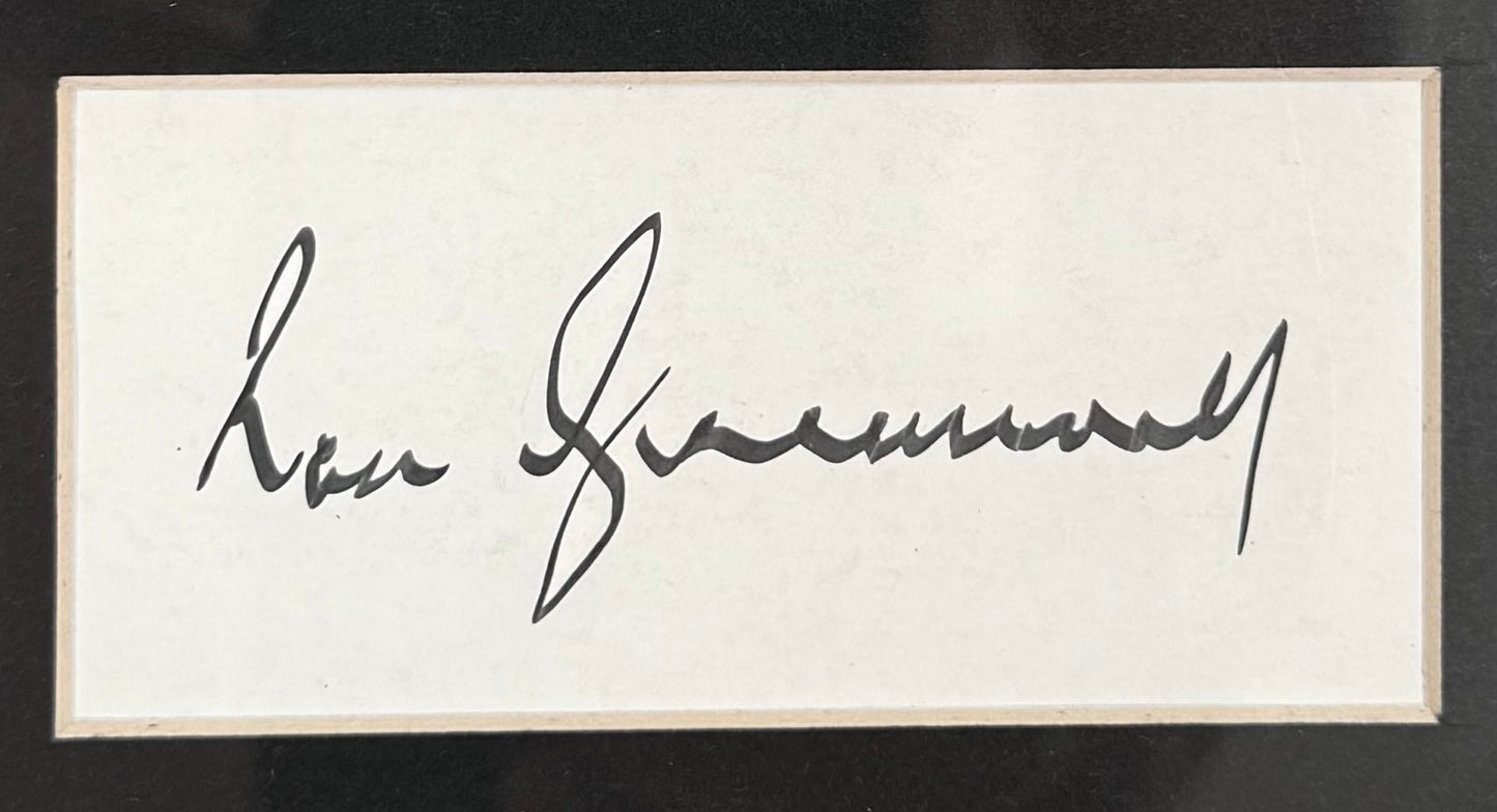 Ron Greenwood, West Ham United Legend, Hand Signed Framed Card Presentation & COA