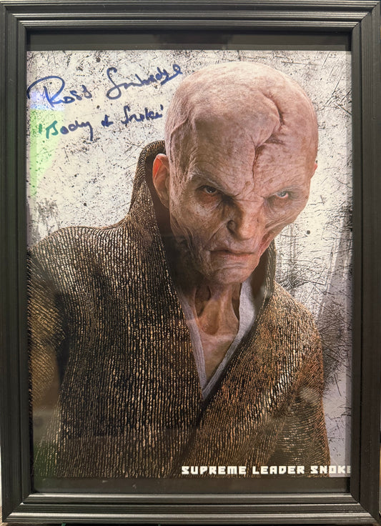Ross Sambridge Star Wars 'Snoke' Actor, Hand Signed Framed Photo & COA