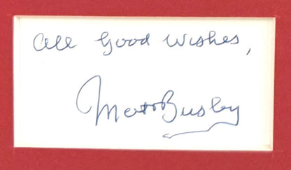 Sir Matt Busby, Manchester United Legend, Hand Signed Card with Photo Presentation & COA