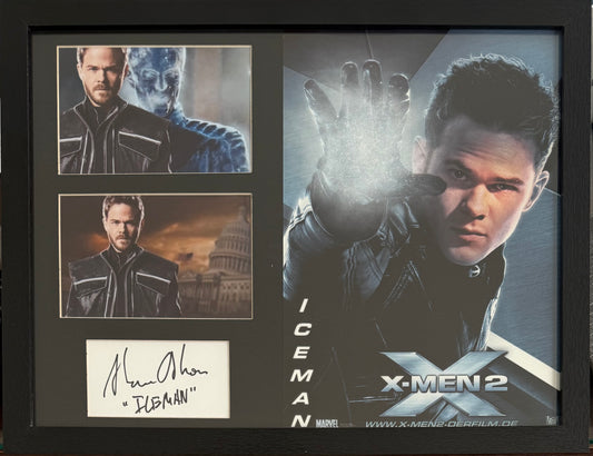 Shawn Ashmore, Marvel 'X-Men 'Iceman'' Actor, Hand Signed Card with Photo Presentation & COA