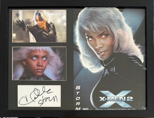 Halle Berry, Marvel 'X-Men 'Storm' Actor, Hand Signed Card with Photo Presentation & COA