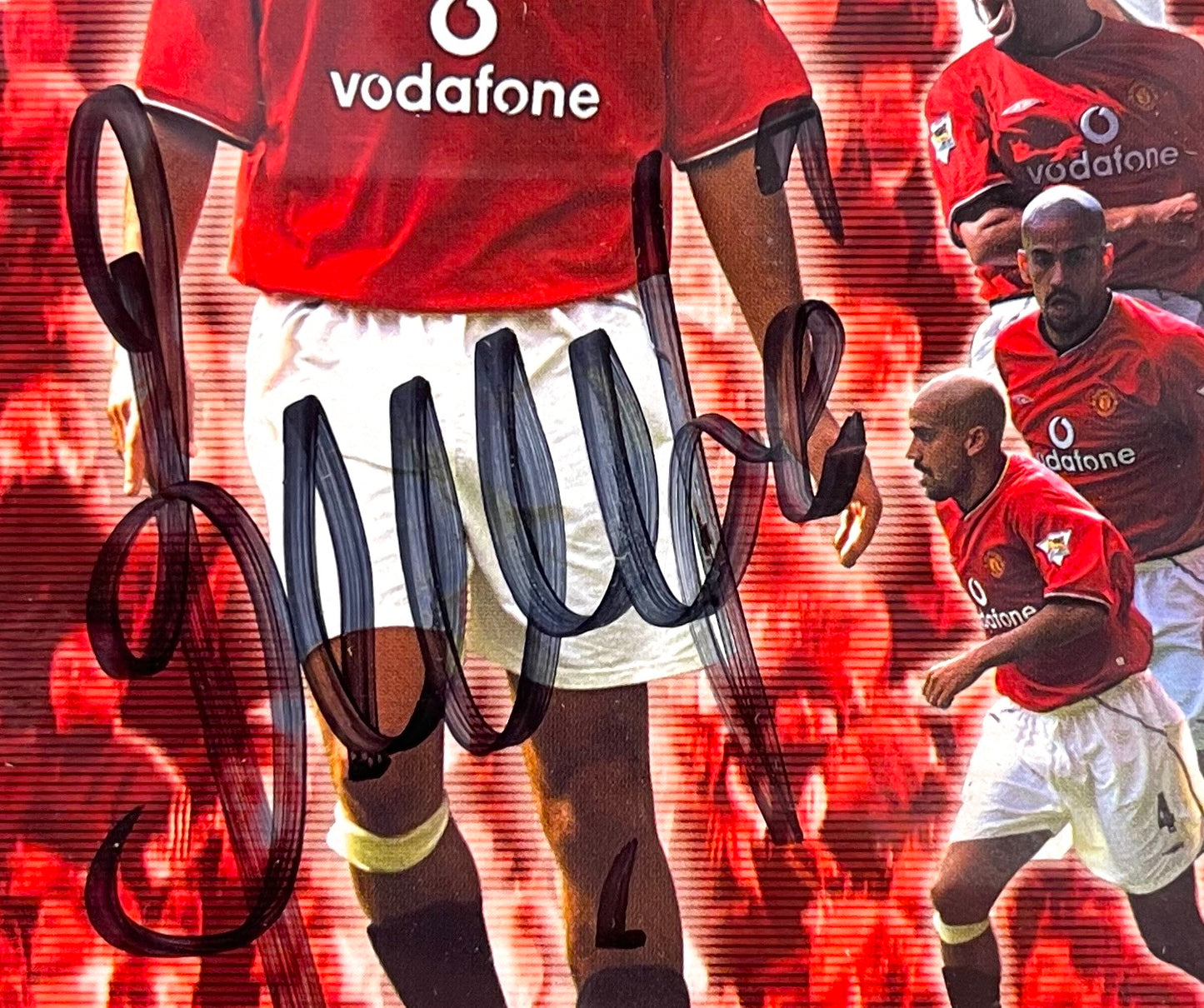 JUAN SEBASTIAN VERON HAND SIGNED MANCHESTER UNITED CARD WITH COA