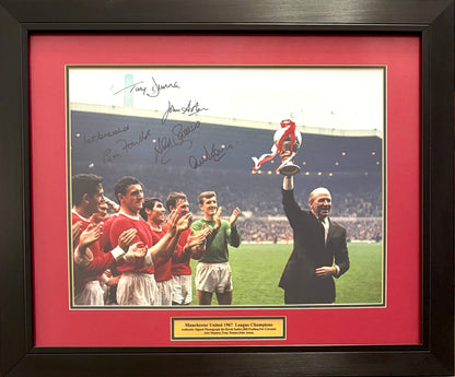 Manchester United Multi-Hand Signed 1967 League Winners Photo & UACC COA