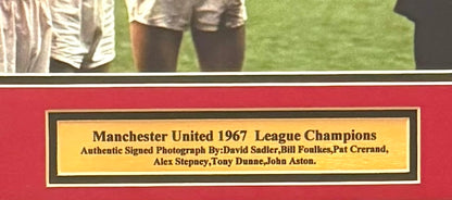 Manchester United Multi-Hand Signed 1967 League Winners Photo & UACC COA