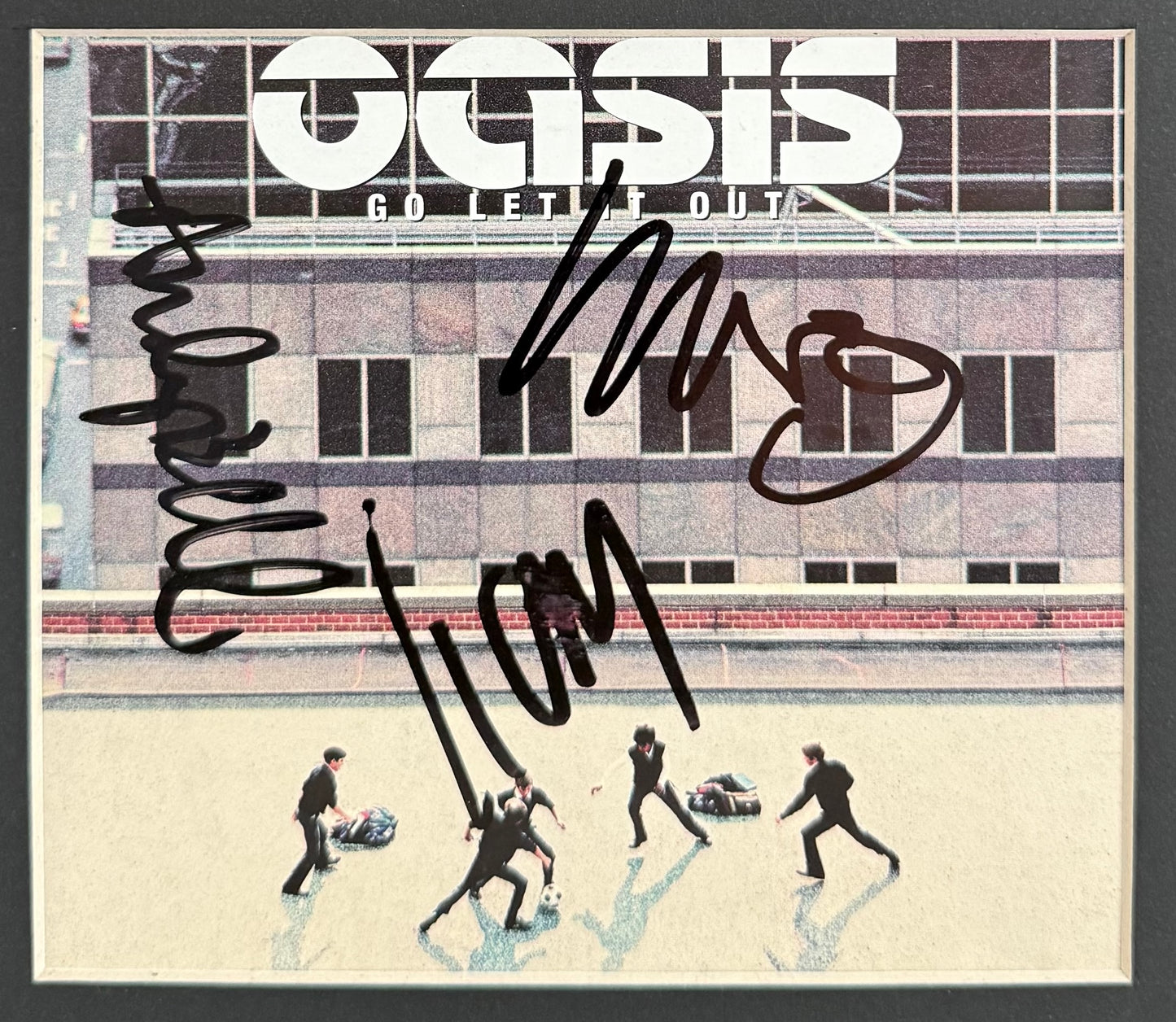 Oasis; Liam Gallagher, Andy Bell, Gem Archer, Hand Signed CD Cover Presentation & COA